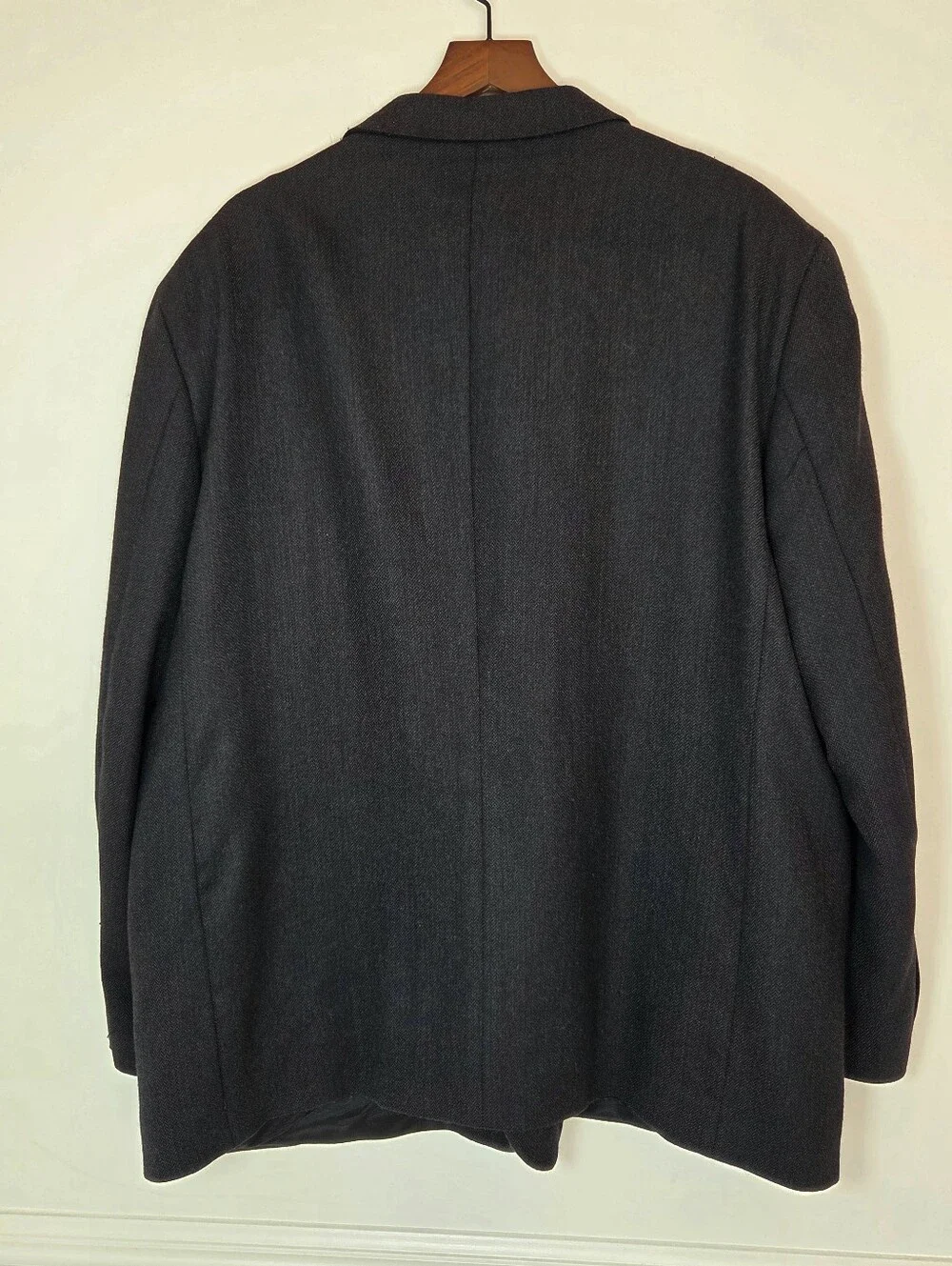 Joseph & Feiss 50R Black 100% Lambswool Blazer Sport Coat Classic Tailored